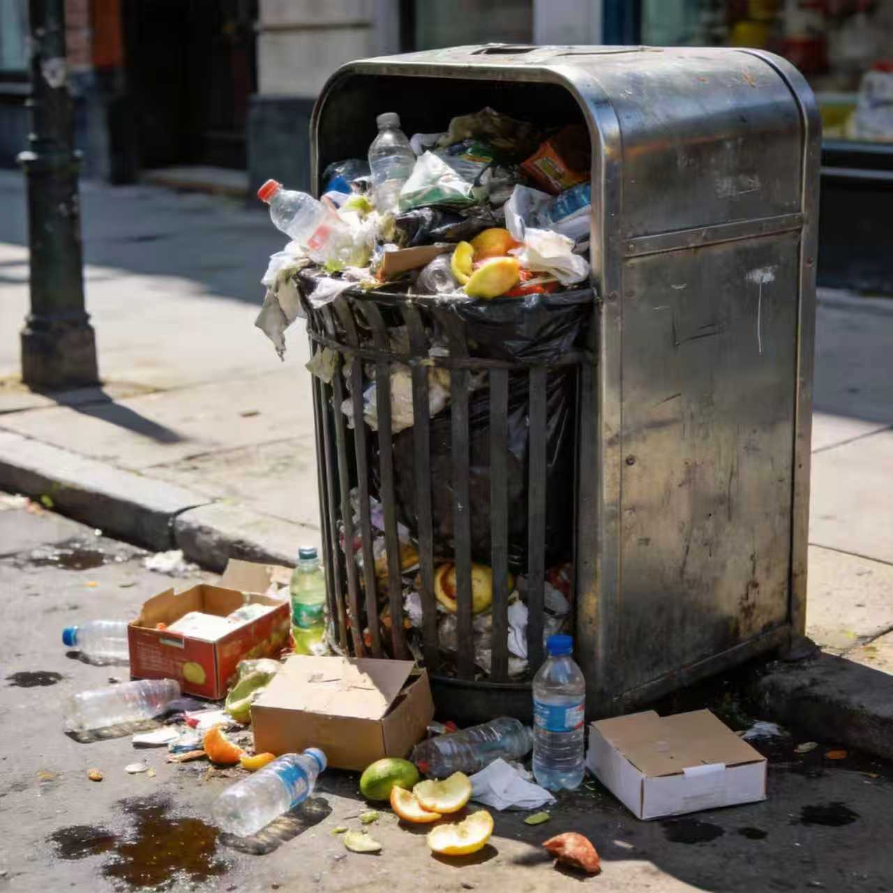 垃圾桶溢满识别