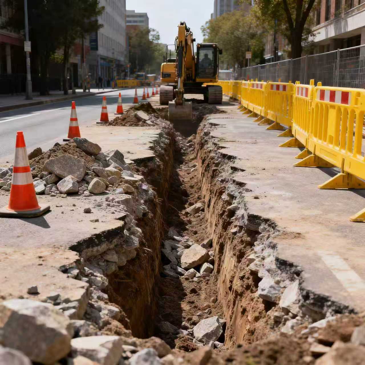 道路占道挖掘识别.